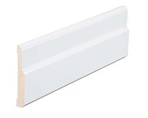 Karmlist furu kongsvoll hvit bomull S0502-Y 15x95x4400 mm