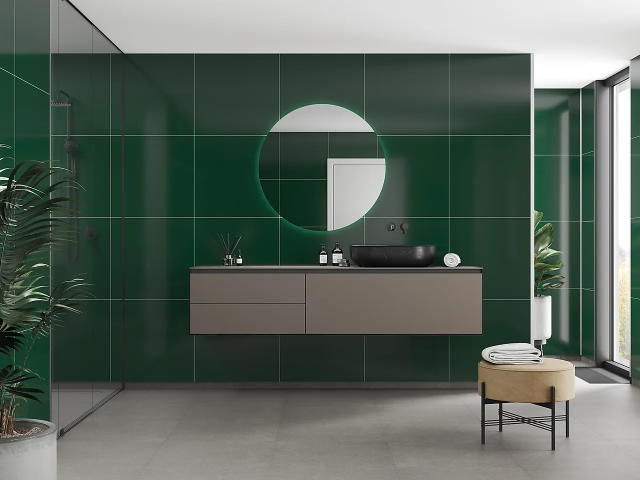 Fibo Baderomsplate 5231M6060 Bottle Green 10x620x2400mm null - null - 2 - Miniatyr