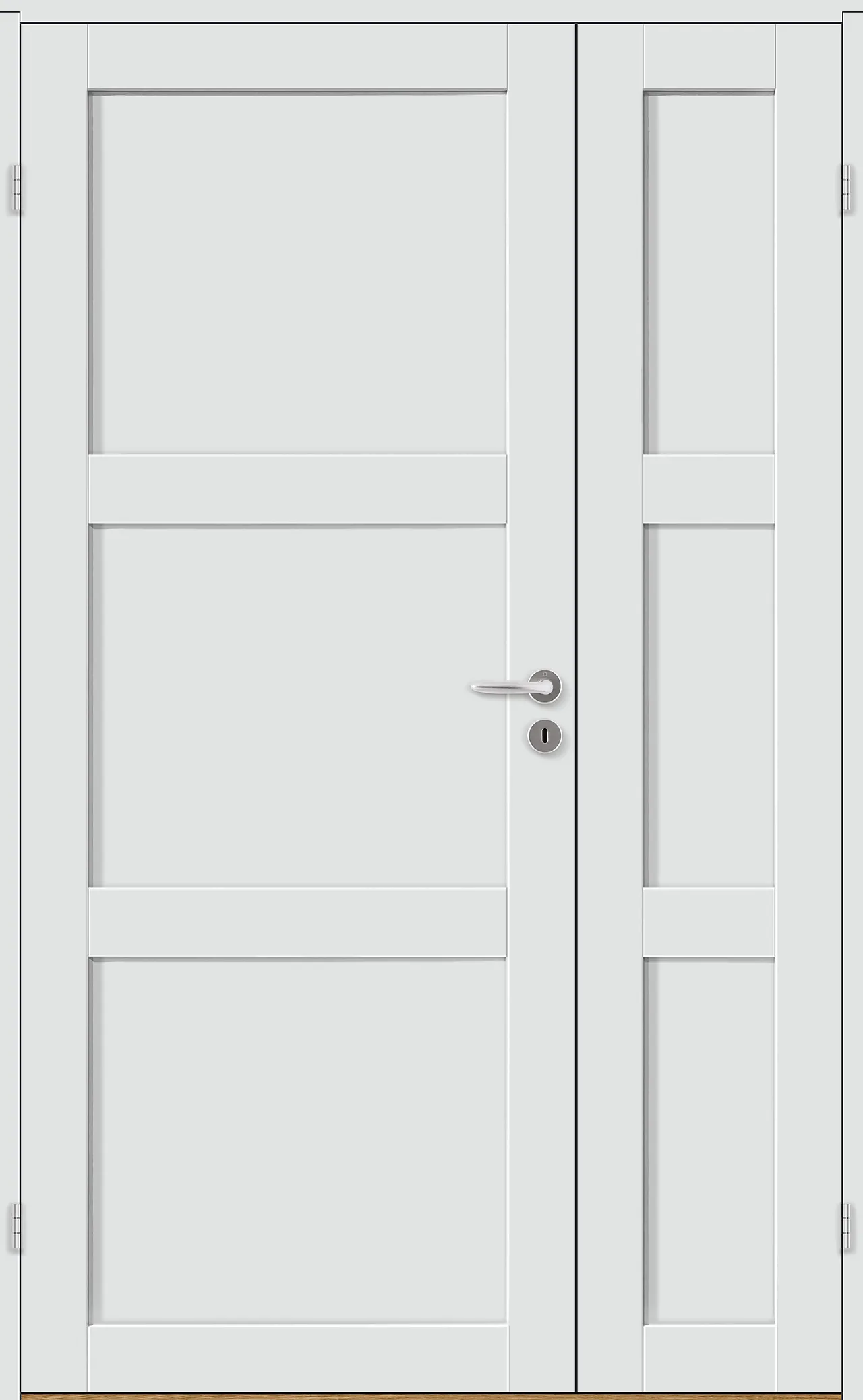 Sidefelt innerdør Base 3 hvit 40x210 cm