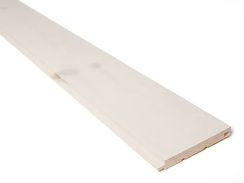 Glattpanel 14x120 mm natur hvitlasert furu