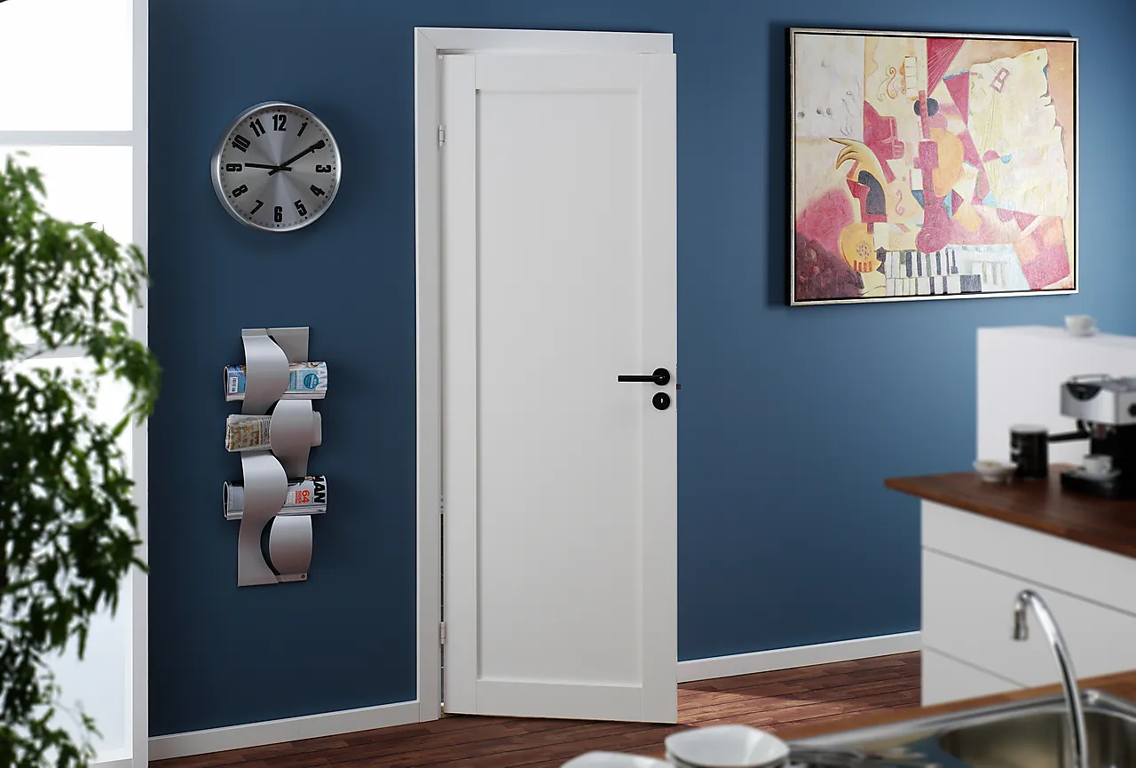 Dørbl purity 01l 7x21 hvit foliert fyllingsdør 1 speil