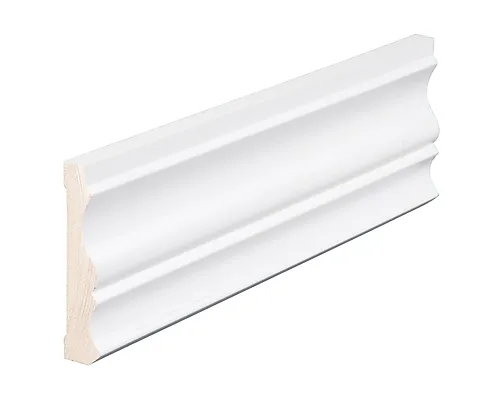 Karmlist furu malt profilert hvit bomull S0502-Y 21x95x4400 mm
