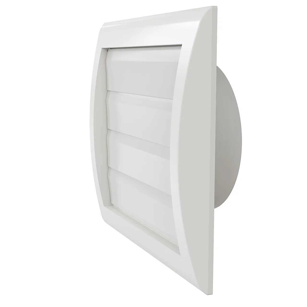 Lamellventil m/stuss MW 100 mm hvit