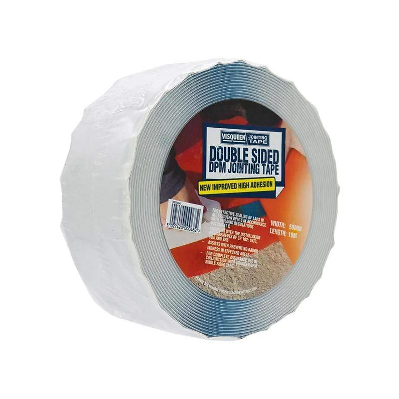 Tape dobbelsidig for radonmembran 50mm x 10 mtr butyl/skjøte-tape Tape dobbelsidig for radonmembran 50mm x 10 mtr butyl/skjøte-tape