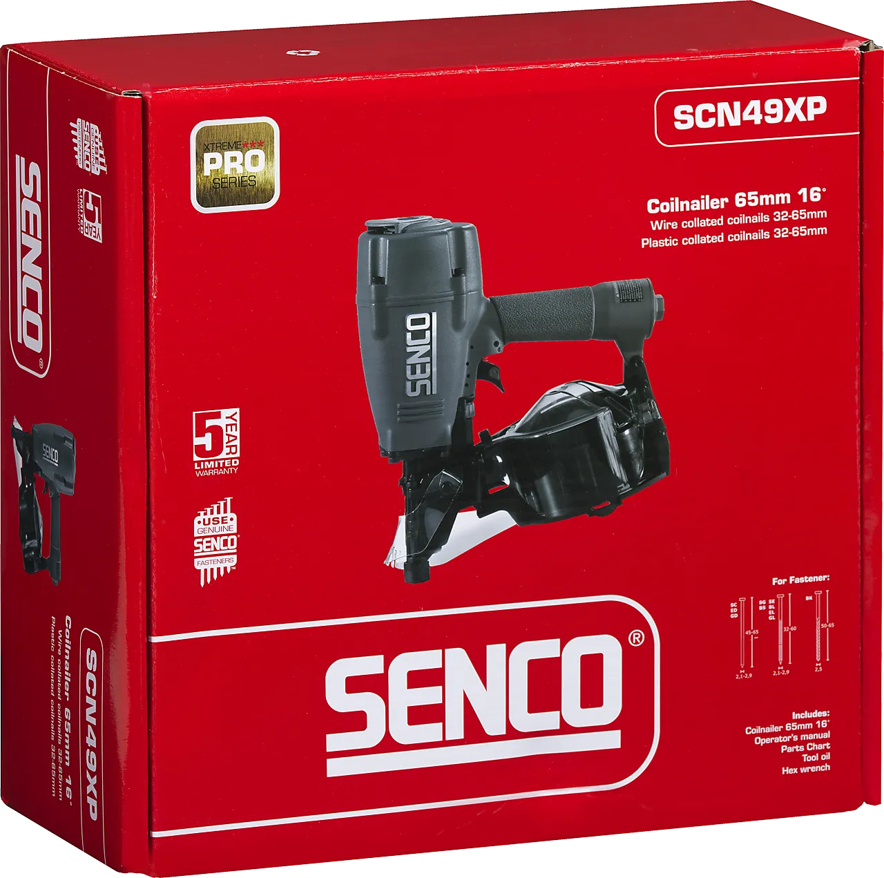 Spikerpistol coil scn49xp 16° 32-65mm trykkluft senco null - null - 2 - Miniatyr