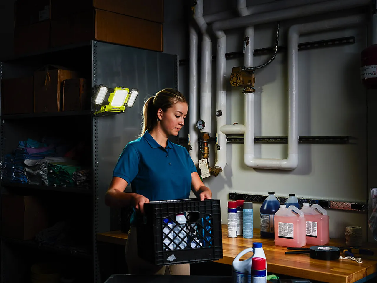 Arbeidslys RLP18-0 med 3 paneler 18V null - null - 3 - Miniatyr