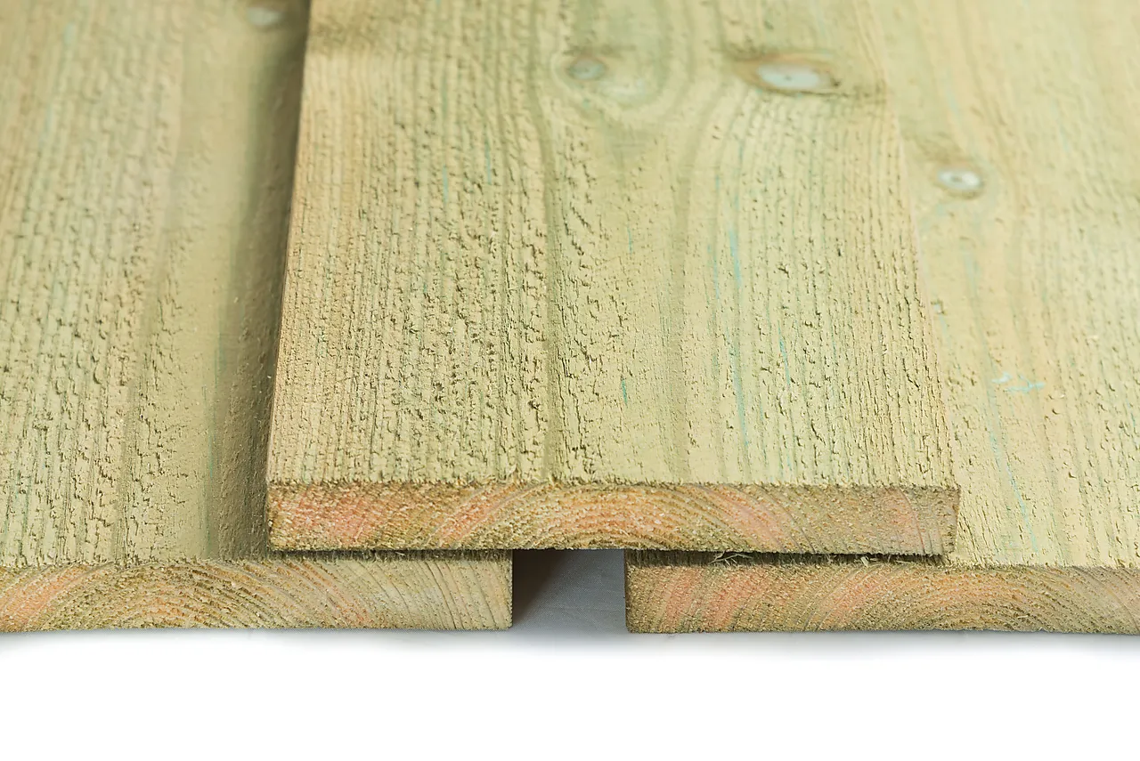 Kledning rektangulær CU impregnert 19x173 mm