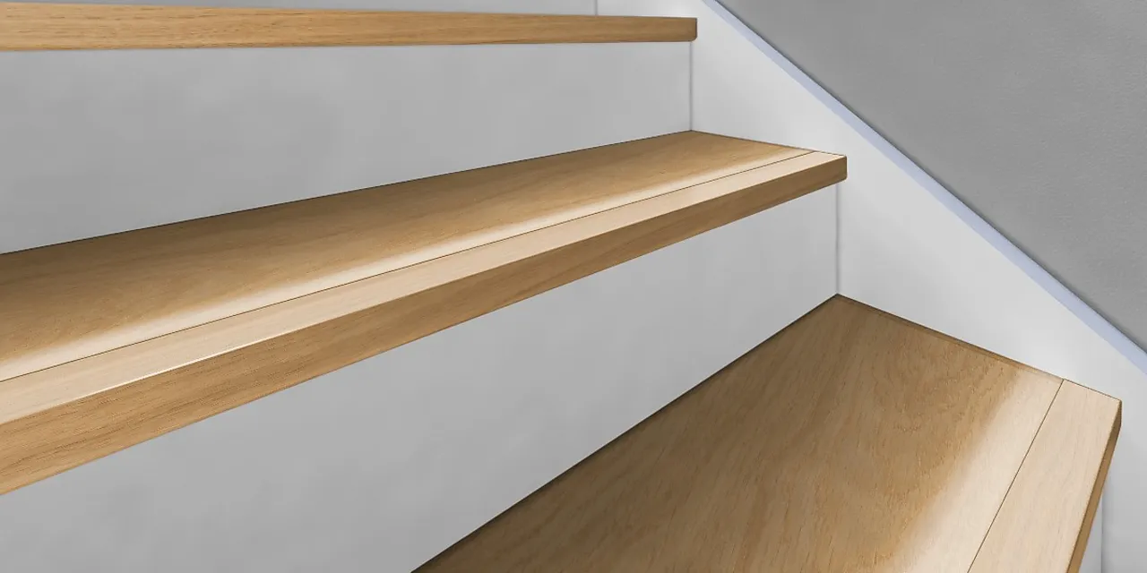 Trappenese 60x35 eik matt massiv 120cm woodloc Trappenese 60x35 eik matt massiv 120cm woodloc