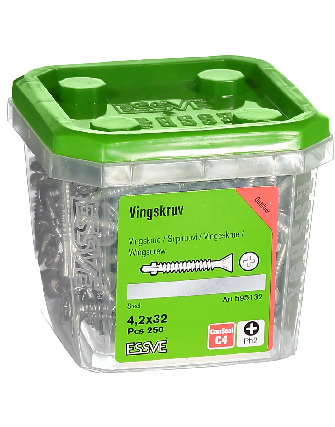 Vingeskrue borspiss Ph 4,2x32 mm 250 stk null - null - 2 - Miniatyr