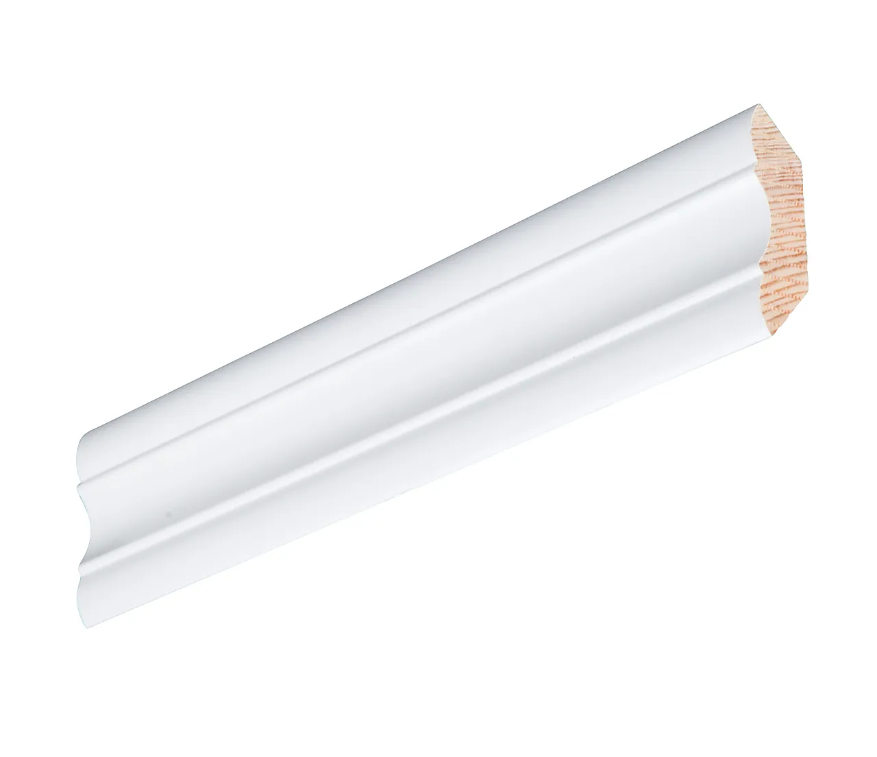 Taklist furu profilert hulkil hvit bomull S0502-Y 15x058x4400 mm