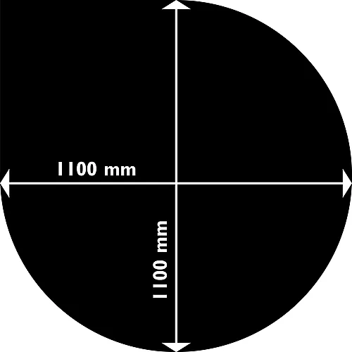 Gulvplate stål dråpeformet svart 1,5x1100x1100 mm