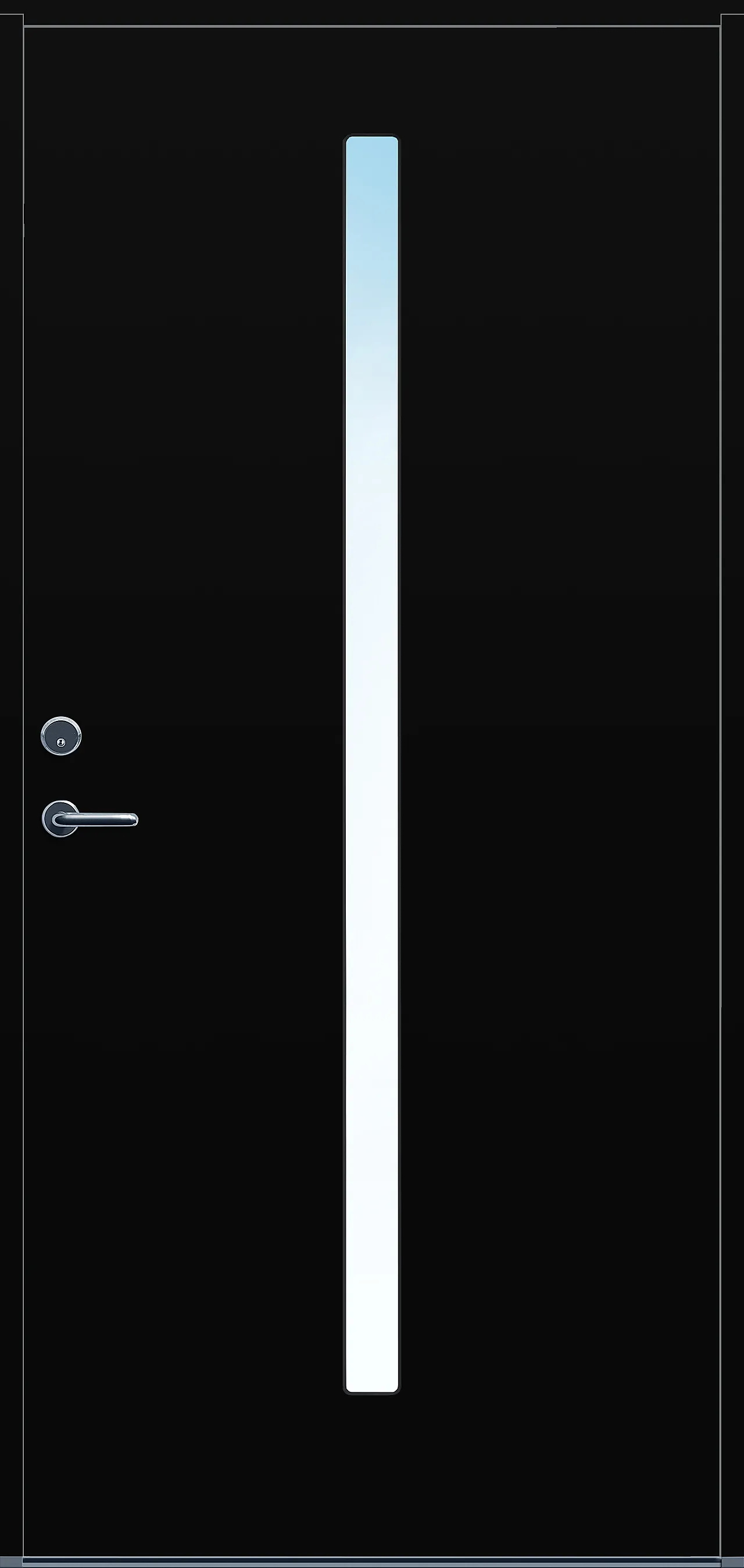 Ytterdør Forus 05 svart høyre 110x210 cm