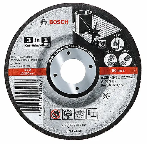 Kappeskive 125x2,5x22.23mm 3-i 3-in-1