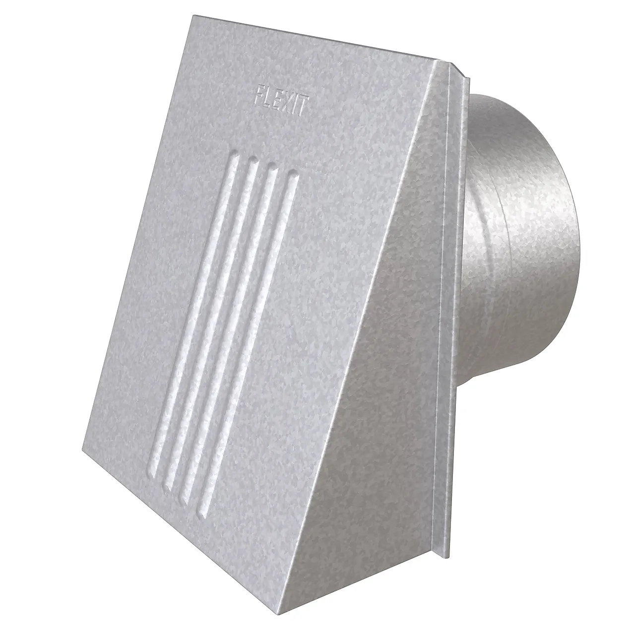 Ventilatorventil med kappe og spjeld 6x6 Ø 125 mm