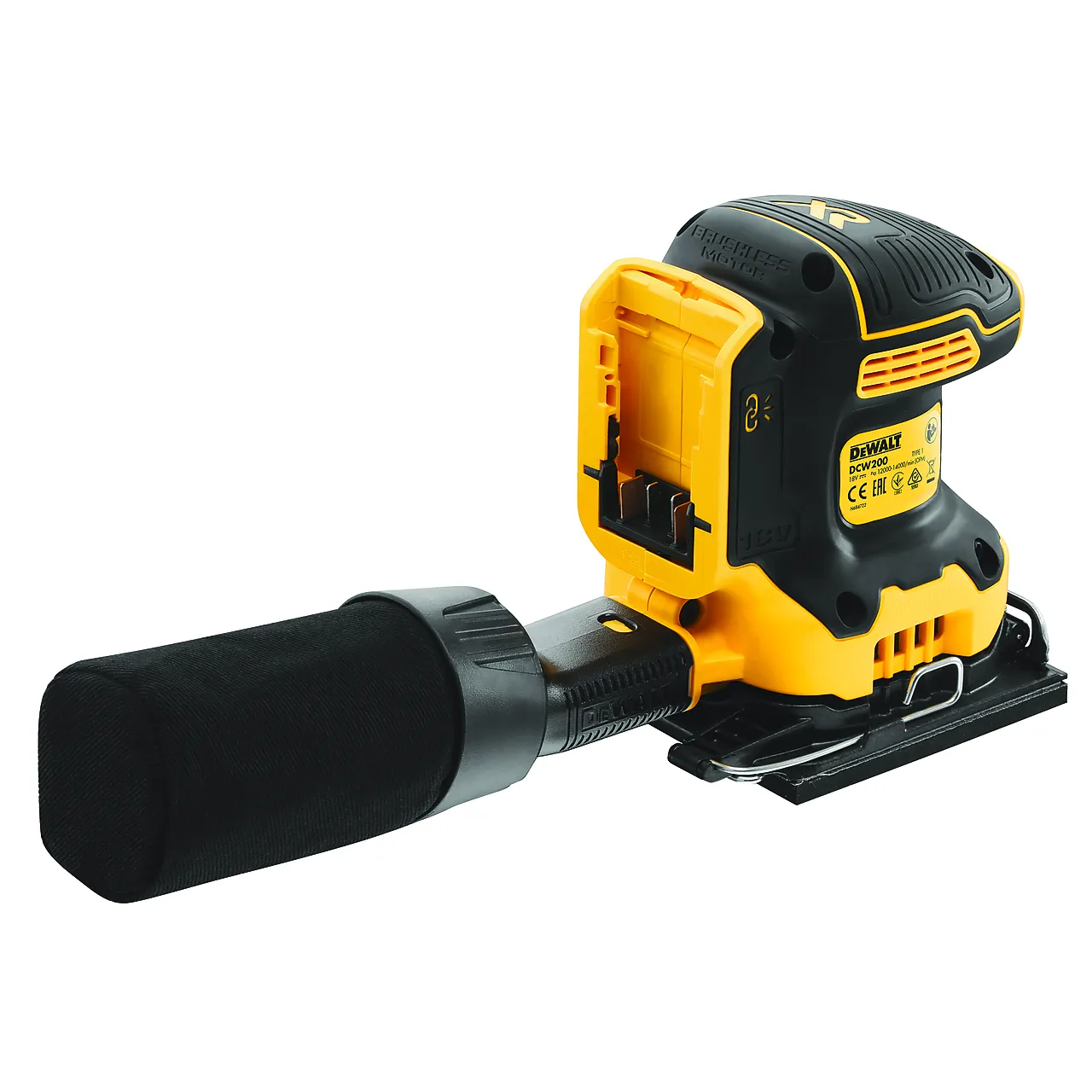 Plansliper DCW200N-XJ 18V 1/4 ark null - null - 3 - Miniatyr