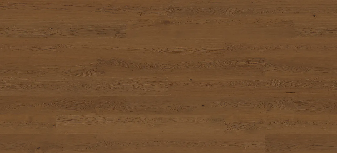 Herdet tregulv børstet mattlakk mørkebrun