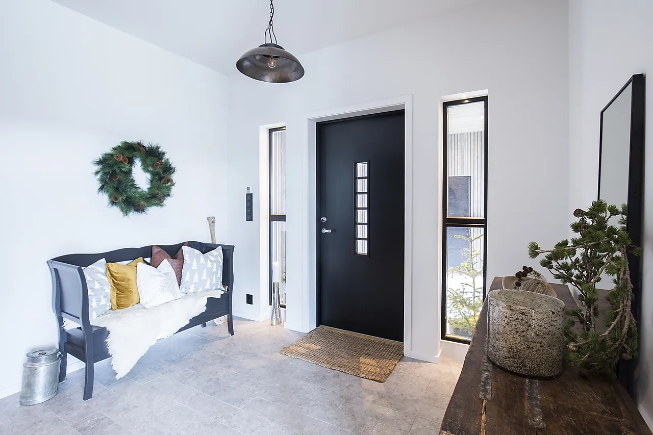 Sidefelt ytterdør Lillehammer med glass hvit 40x210 cm null - 40x210 cm - 2 - Miniatyr