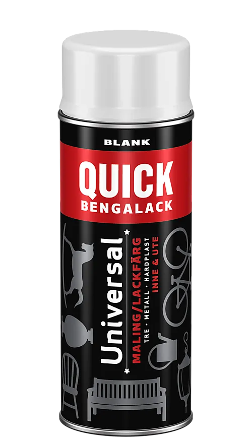 Bengalack spray hvit blank 400 ml
