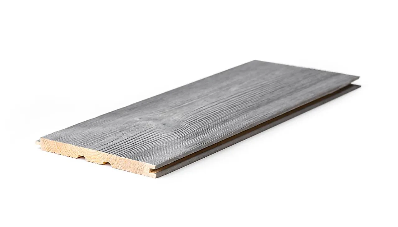 Panel 13x145 mm børstet stengrå furu