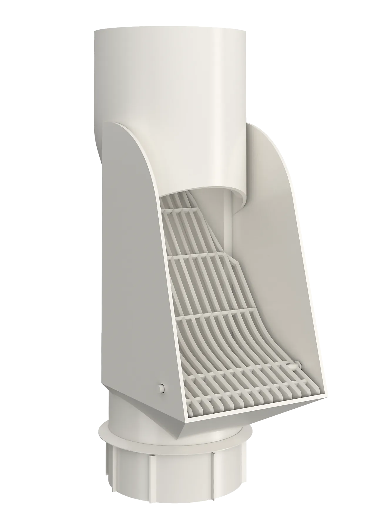 Løvtrakt selvrens plast hvit isola