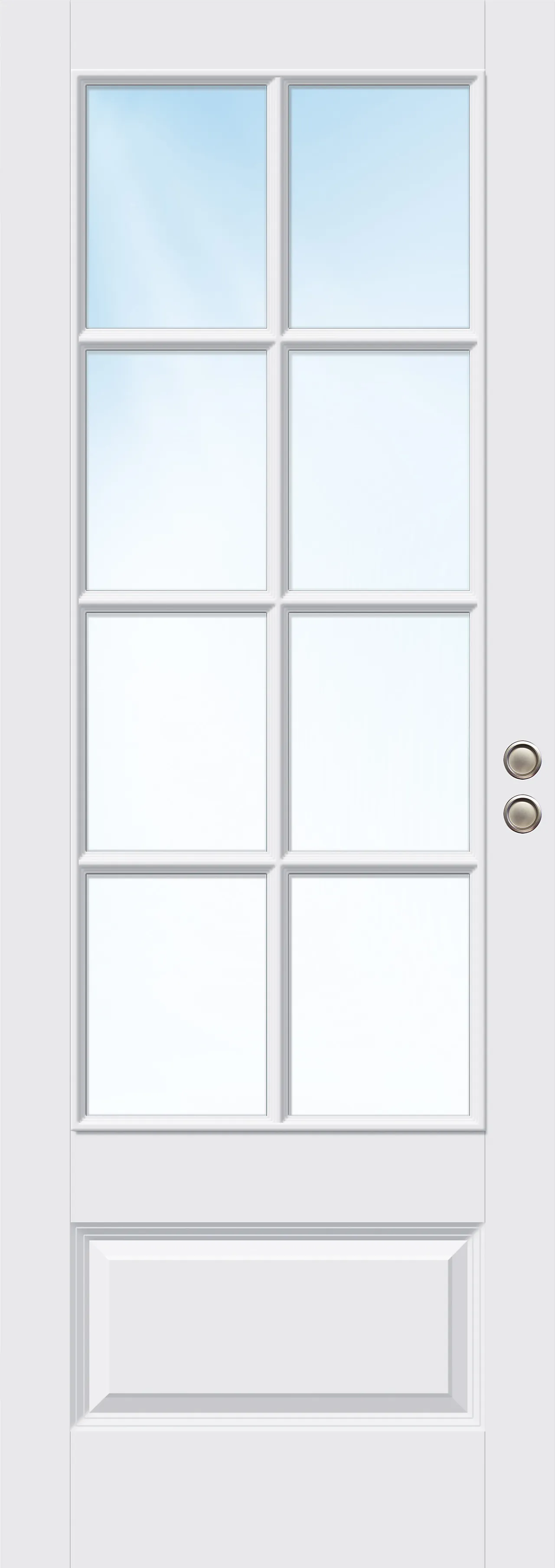 Skyvedør Ida Kompakt helglass klassisk hvit 80x210 cm