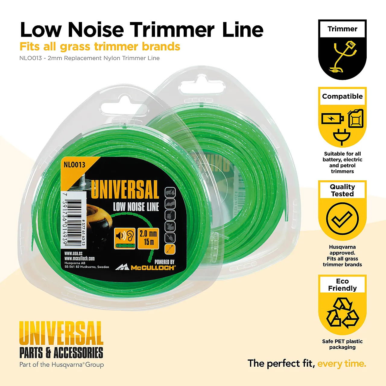 Trimmertråd 2,0 mm 15 meter NL0013 null - null - 2 - Miniatyr
