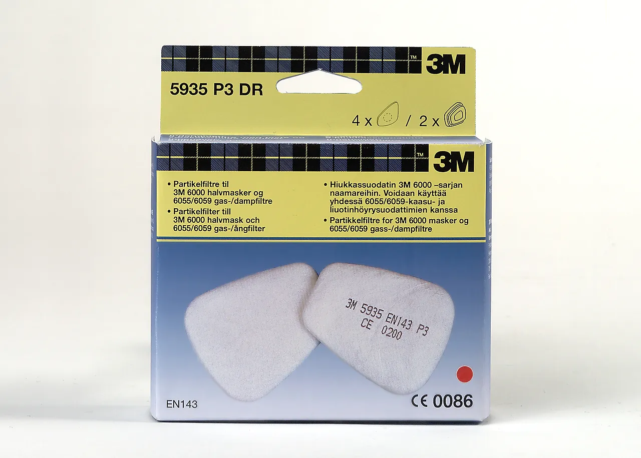 Filter 5935dr p3 2par/holder ukombinert m gass/dampfiltr Filter 5935dr p3 2par/holder ukombinert m gass/dampfiltr