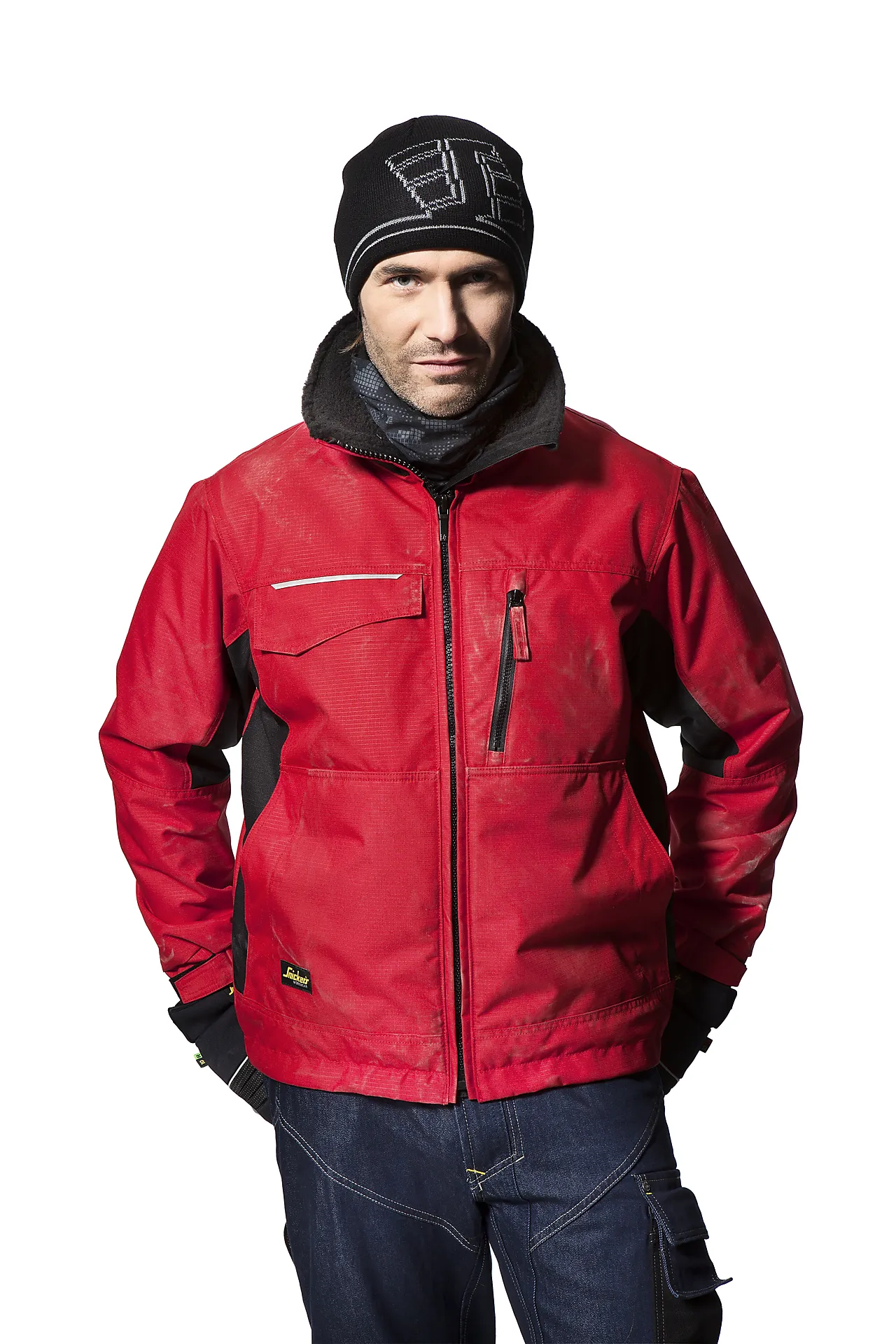 Vinterjakke 1128 hvit/sor xlsnic 100% polyester rip-stop null - null - 3 - Miniatyr