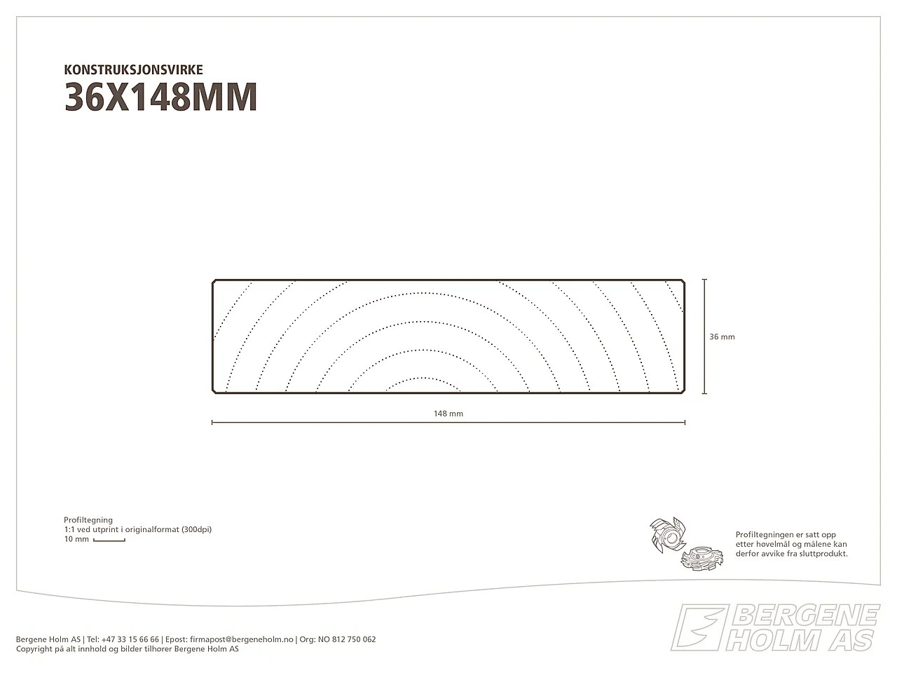 Konstruksjonsvirke C24 ubehandlet gran 36x148 mm null - null - 3 - Miniatyr