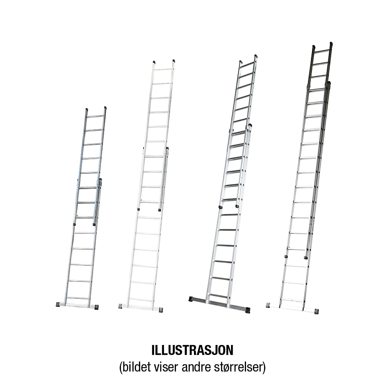 Stige 2 delt 7,0m khiment eloksert p82-6 Stige 2 delt 7,0m khiment eloksert p82-6