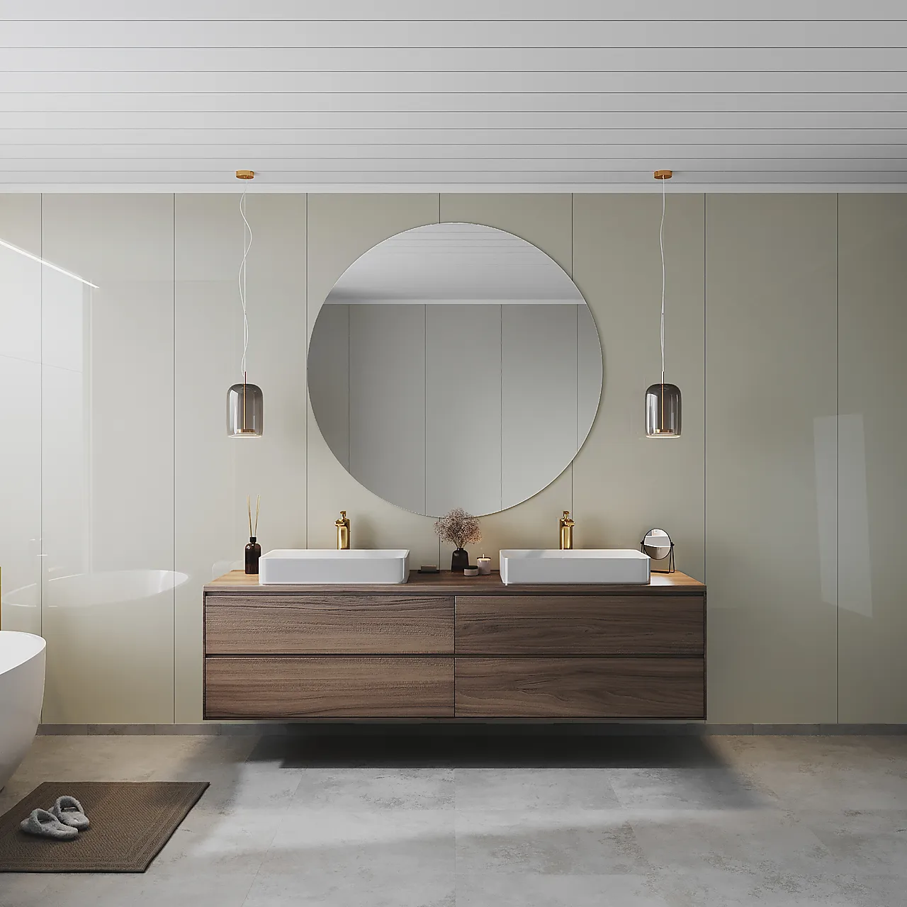 Hjørnelist innv todelt hvit 2400 33,5x33,5x2400mm null - null - 2 - Miniatyr