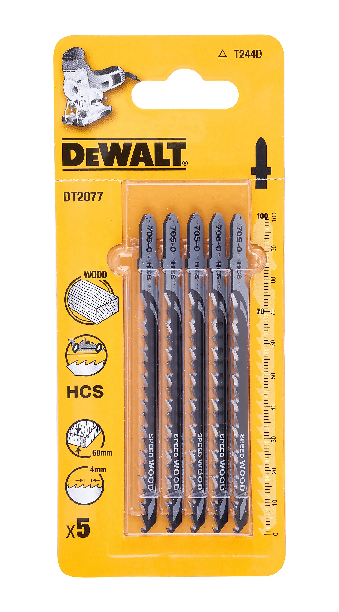 Stikksagblad tre 100 mm dt2077 Stikksagblad tre 100 mm dt2077