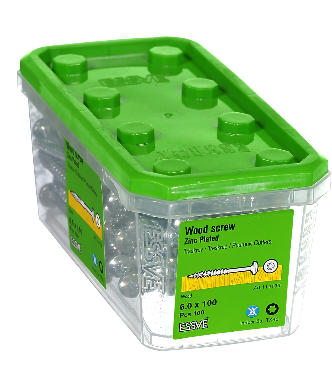 Treskrue inv ph 6x100 fzb a100panhode null - null - 2 - Miniatyr