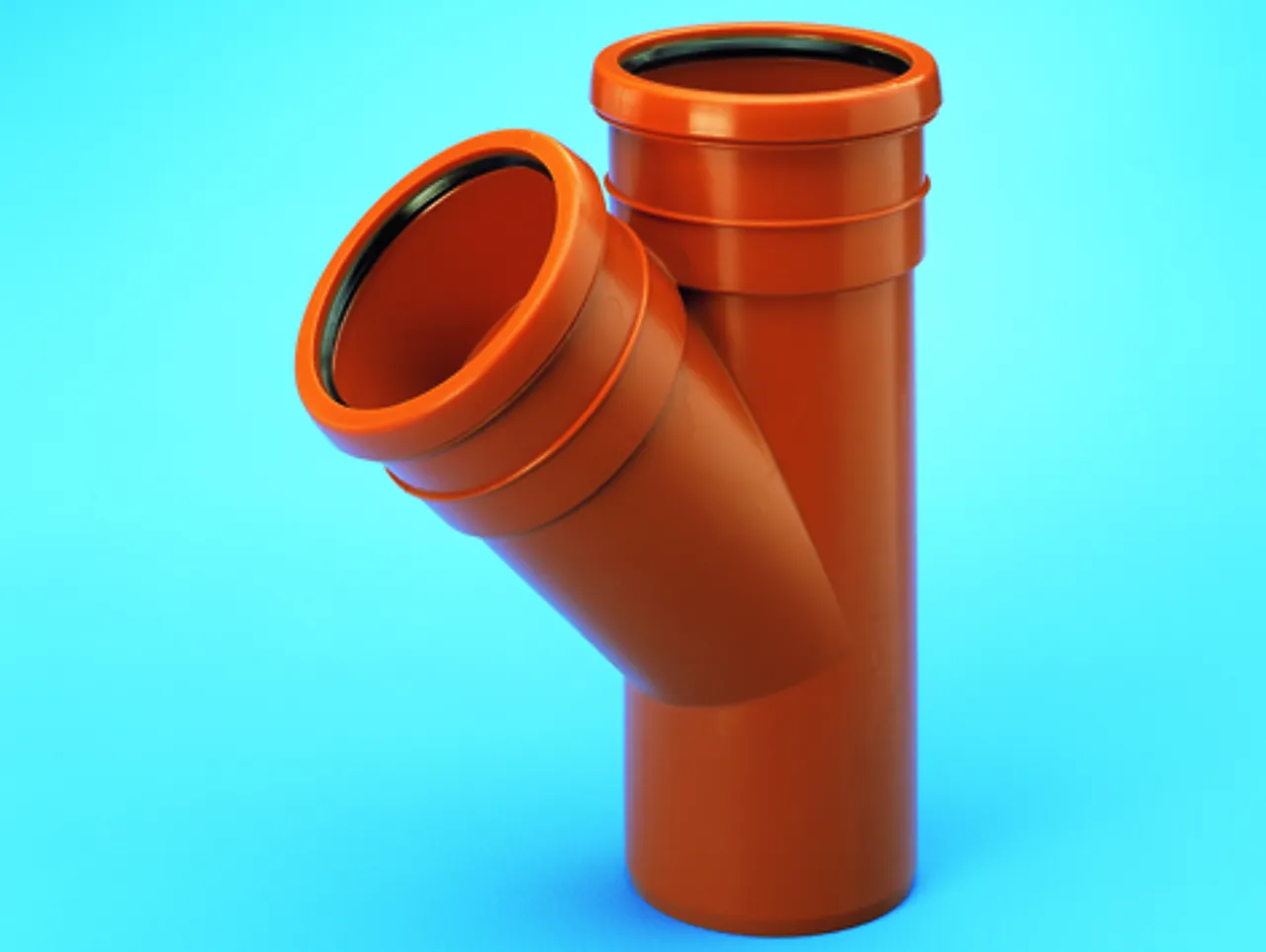 Grenrør 45gr pp 110mm wavinrødbrun