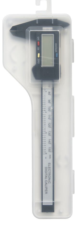 Max digitalt skyvelær Digitalt skyvelære med 150 millimeter måleområdet. Skyvelære kan brukes til inn/utvendig måling og dybdemåling.