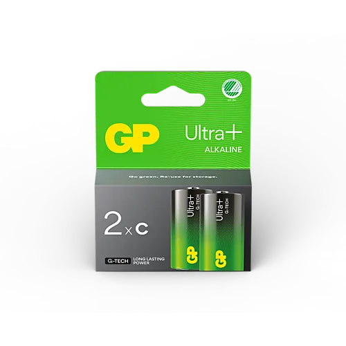Batteri Ultra Plus Alkaline GP C/LR14 2 stk