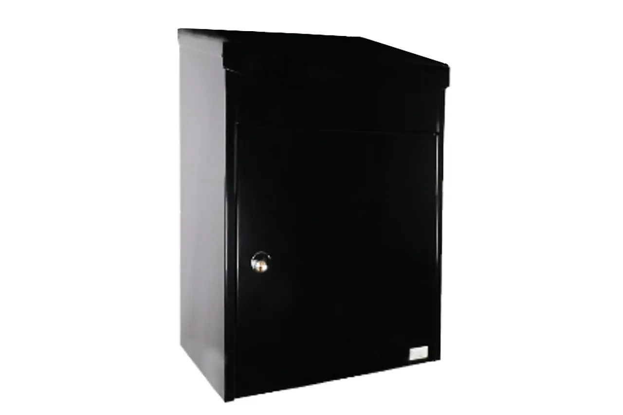 Postkasse formfin sort med lås