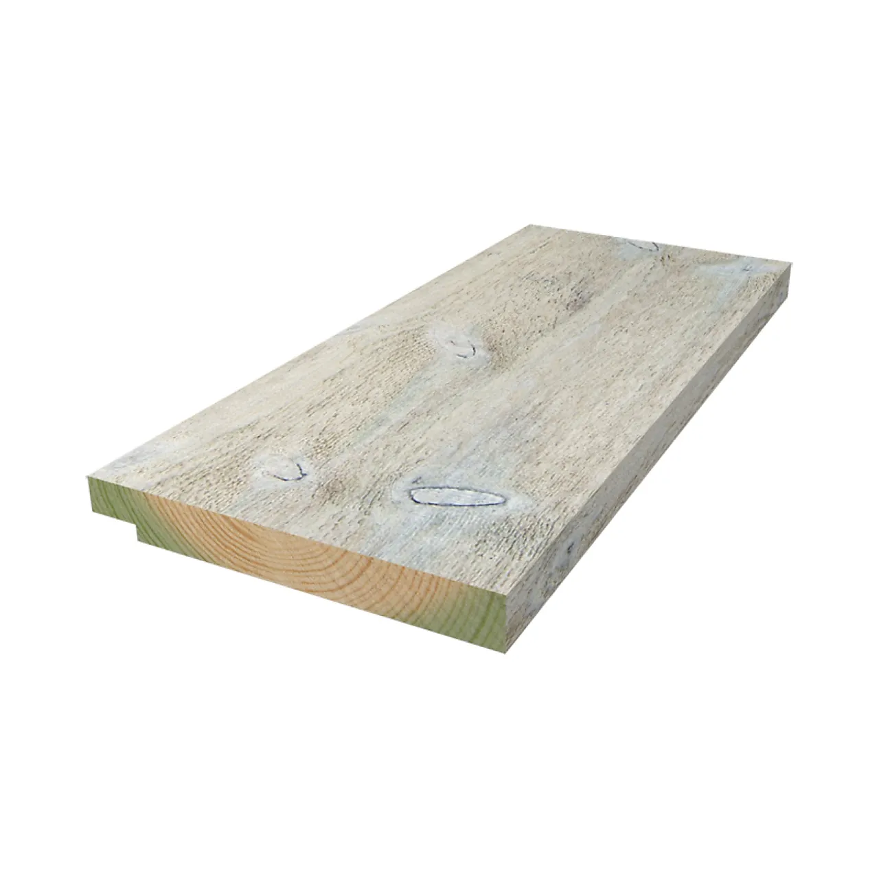 Kledning enkelfalset 19x148 mm grunnet dekkhvit impregnert furu