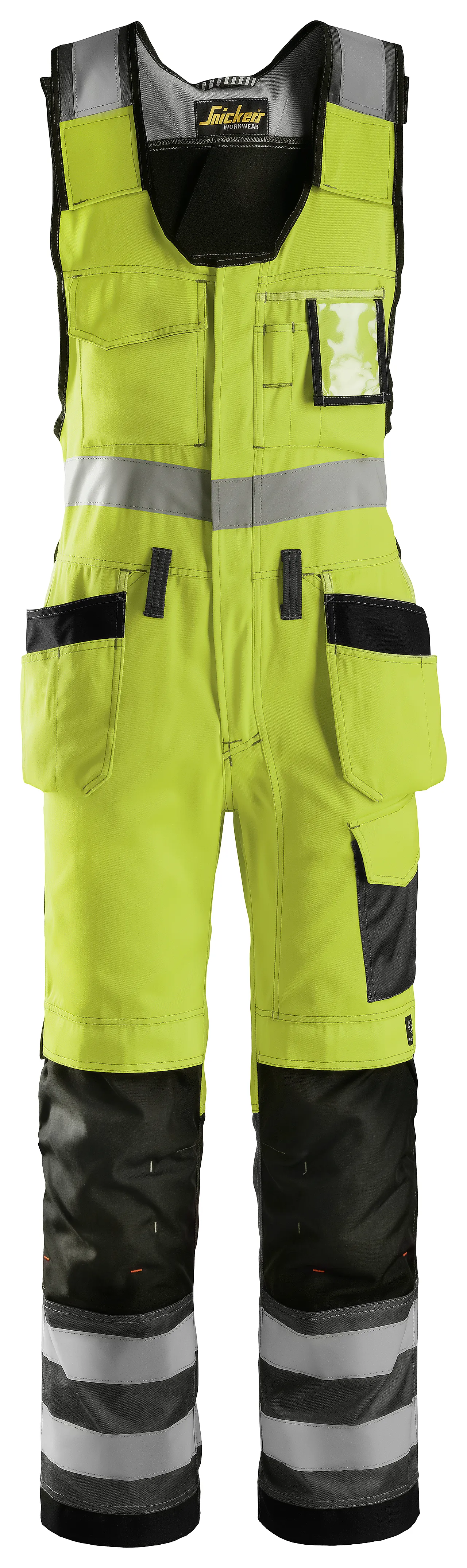 Helbukse 0213 HP gul/sort 48 klasse 2 High-Vis