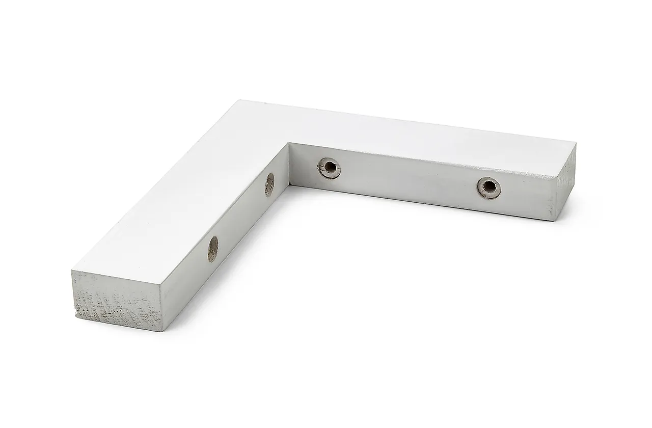 Hyllevinkel 97 180x200 mm hvit maks belastning 15 kg