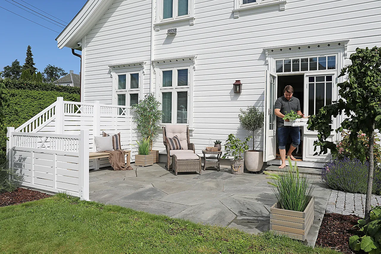 Levegg Lillesand 180x180 cm hvitmalt null - null - 3 - Miniatyr