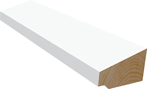 Taklist furu M227 enkel skygge hvit bomull S0502-Y 21x45x4400 mm