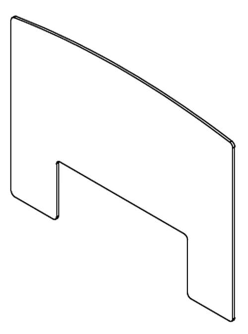 Gulvplate glass 651 x 480 mm