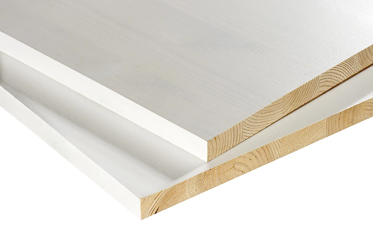 Hobbyplate furu hvitmalt 2400x400x19 mm