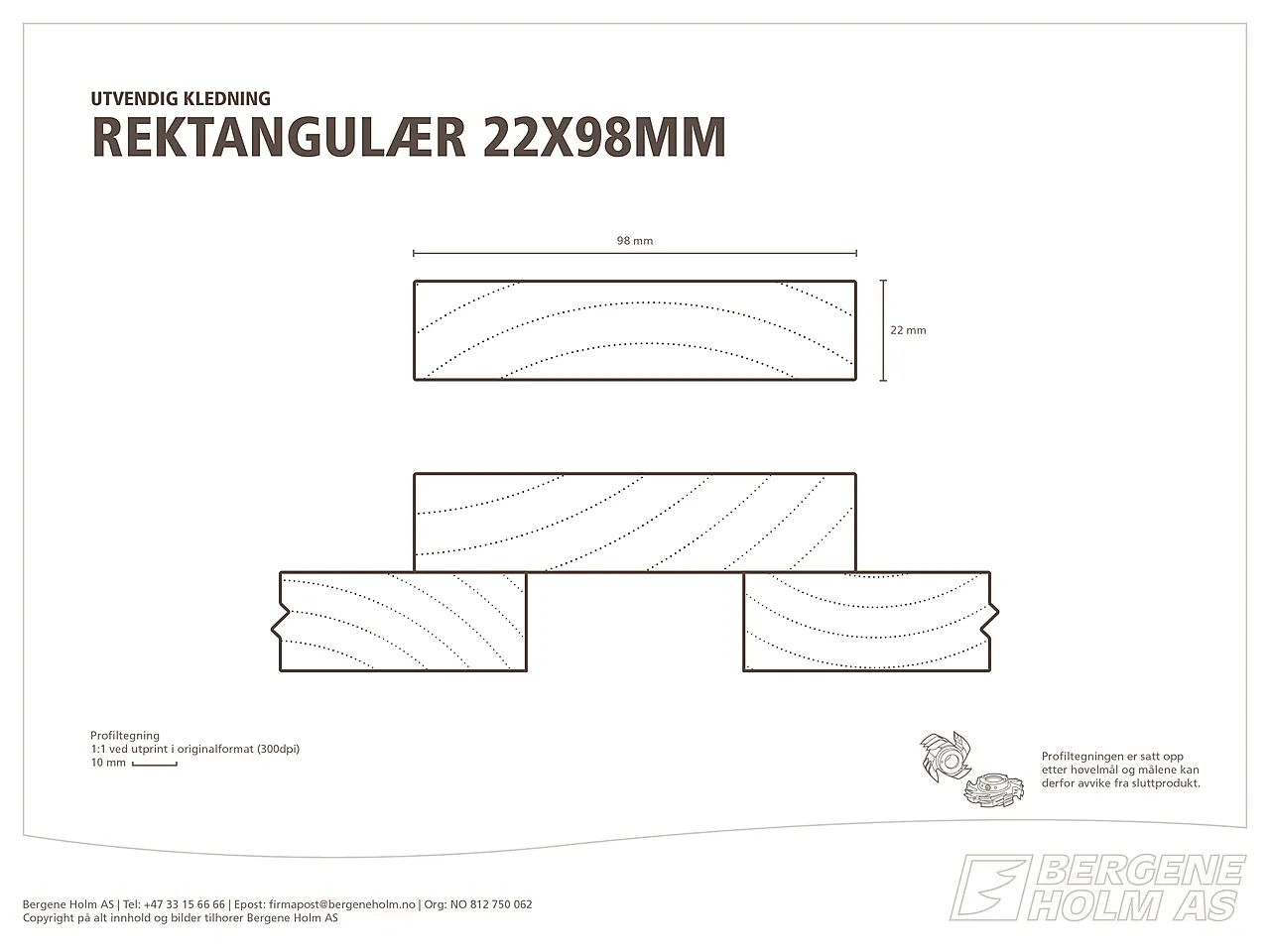 Kledning rektangulær ubehandlet 22x98 mm gran klasse 1 null - null - 2 - Miniatyr