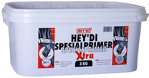 Heydi spesialprimer xtra 3kgprimer primer for ikke sugende underlag
