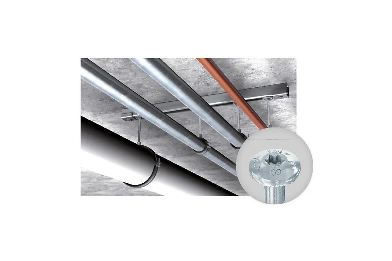 Betongskrue fbs 6x40/5 ultracut panhode 100 stk null - null - 3 - Miniatyr