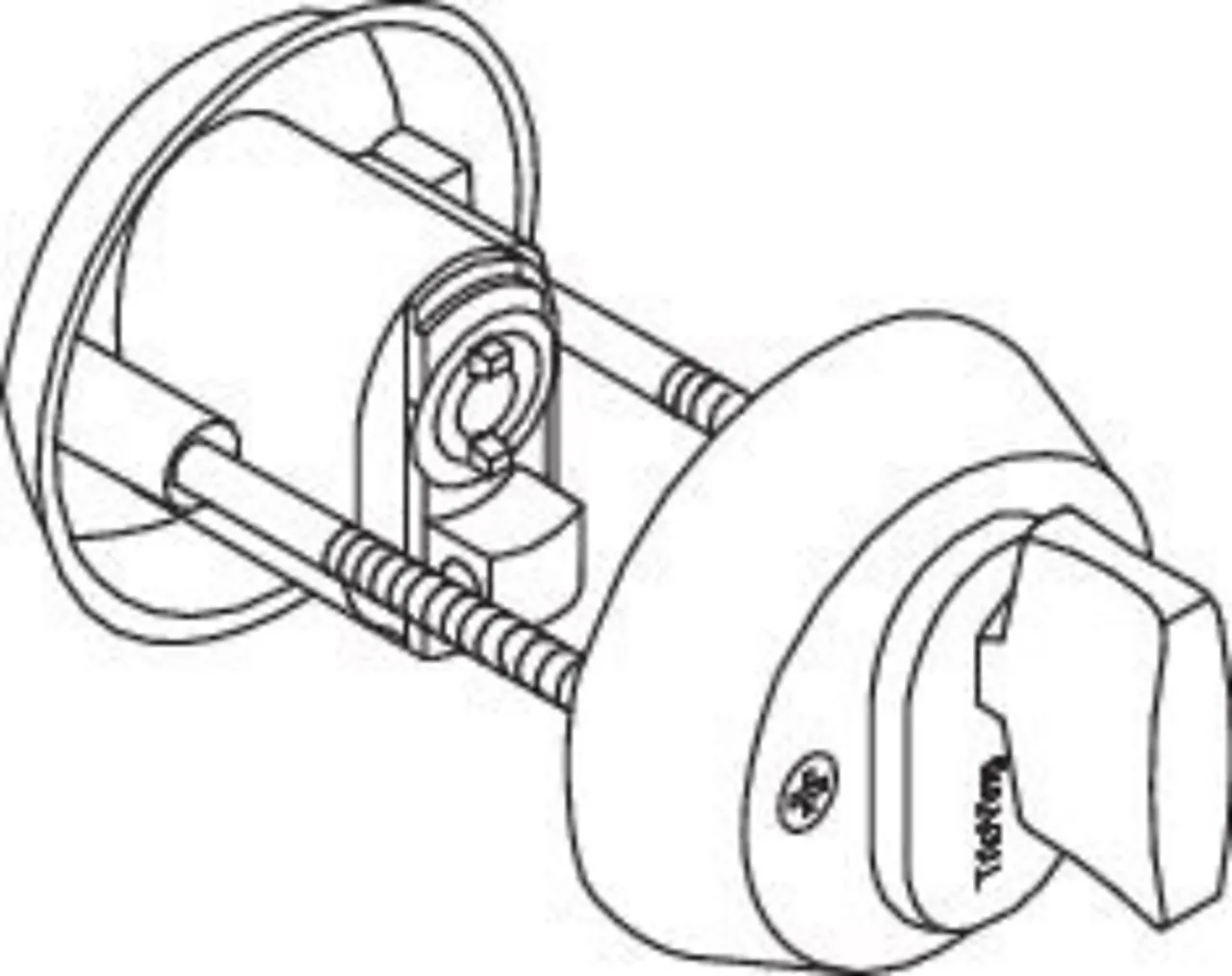 Sylinder sett multi matt messing