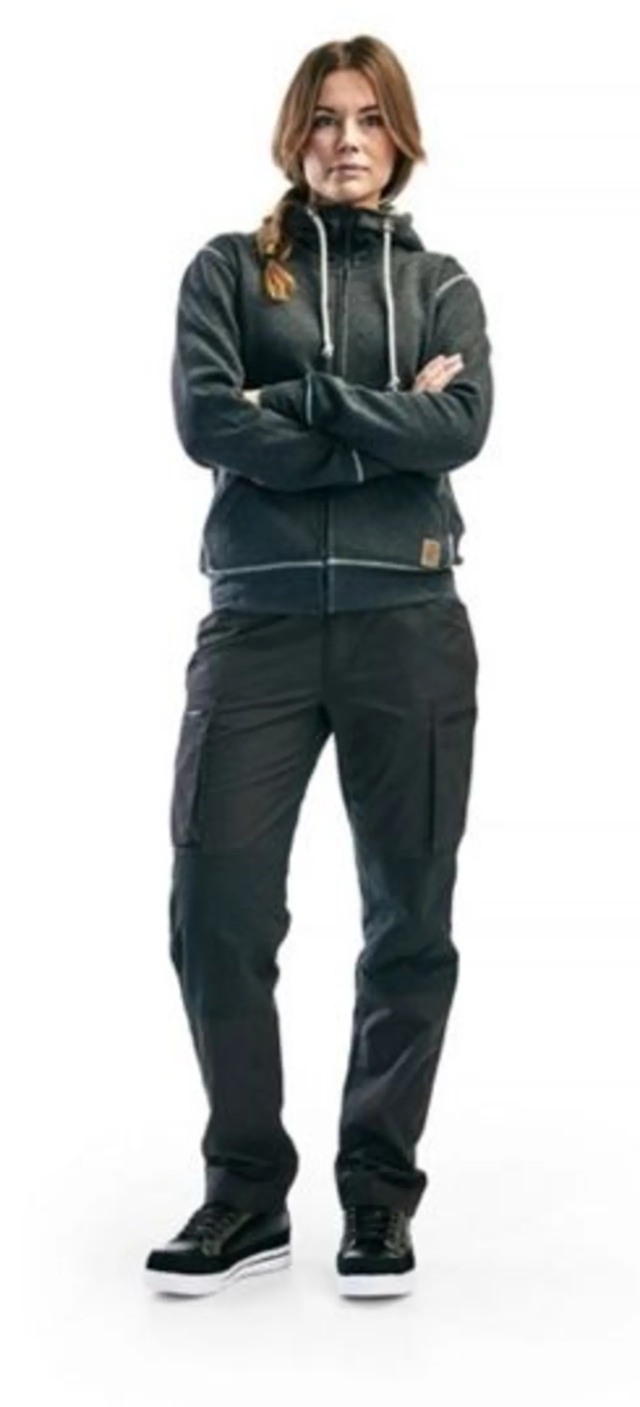 Bukse dame stretch 715918459900c36 svart med stretchpaneler