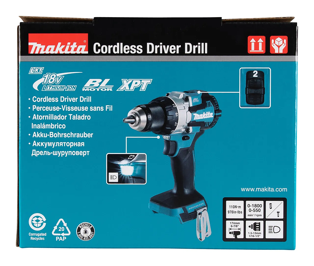 Drill 18V DDF489Z null - null - 3 - Miniatyr